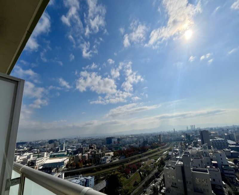 パークタワー南千里丘　バルコニーからの眺望(南西方向)